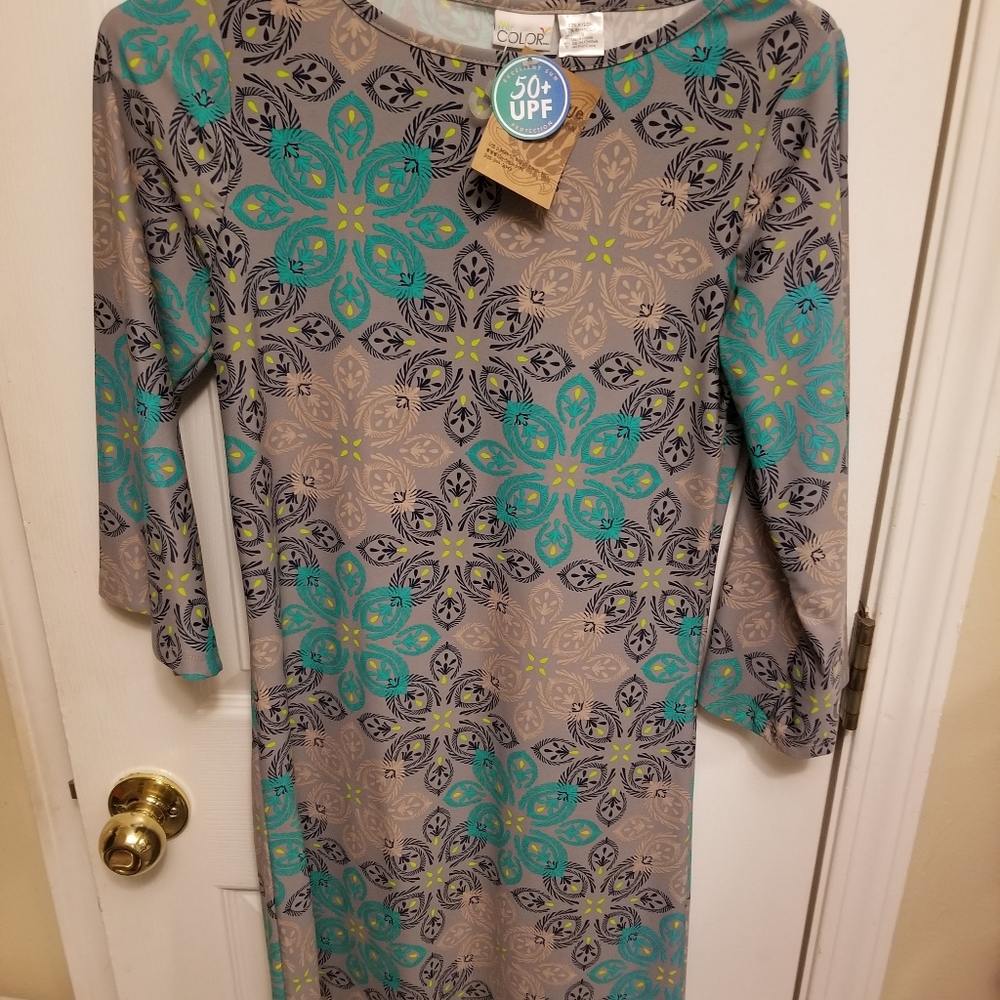 NWT Women's All For Color Size Small  Bay-Tique Magnolia Road Boat Neck Dress